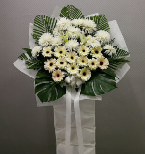 condolence funeral sympathy wreath stand