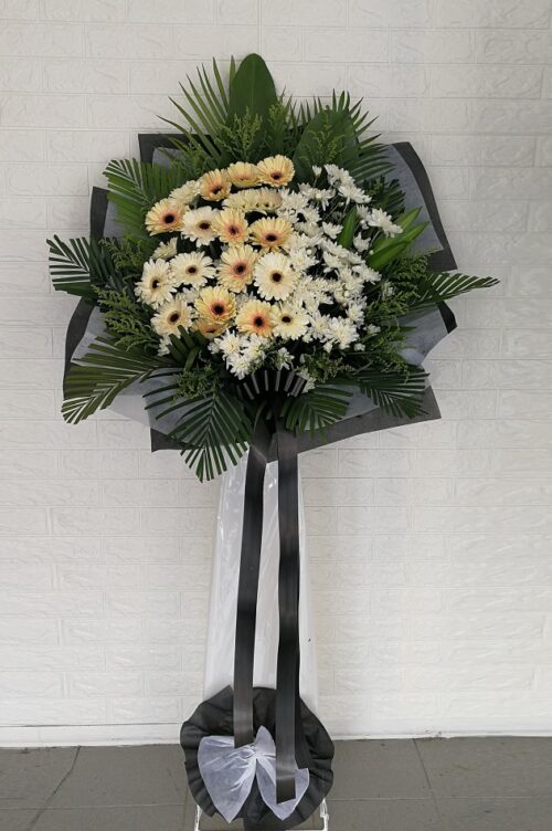 condolence funeral sympathy wreath stand