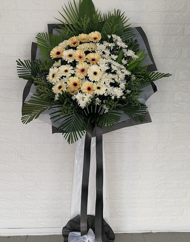 condolence funeral sympathy wreath stand