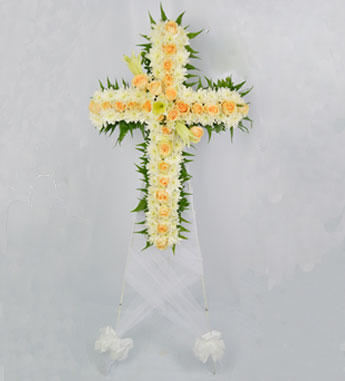 condolence funeral sympathy cross wreath stand