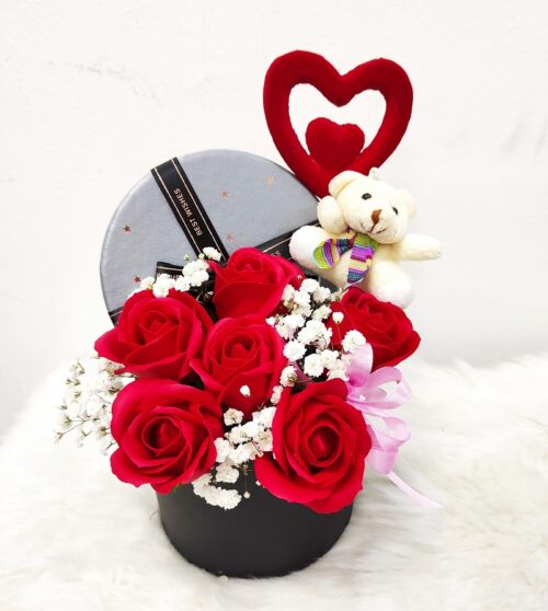 Teddy bear with Hearts hap
