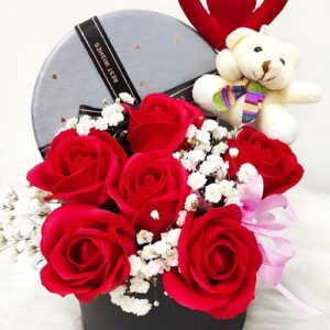 Red roses with heartsick