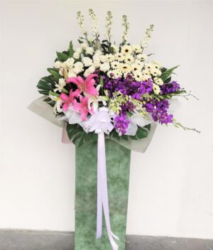 condolence funeral sympathy wreath stand