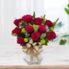 red roses in an elegant box