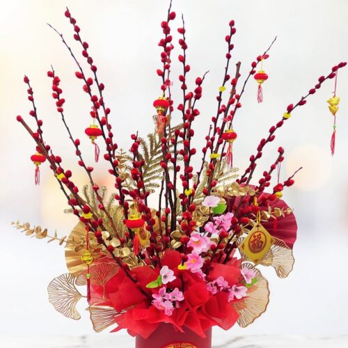 cny flower arrangement