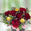 roses and ferrero rocher box arrangement